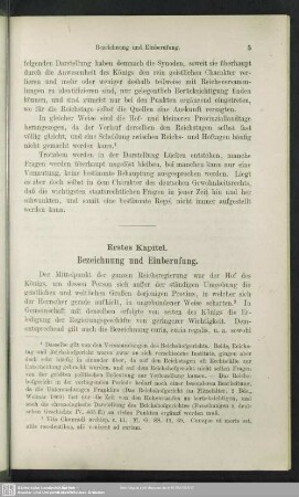 Erstes Kapitel. Bezeichnung und Einberufung
