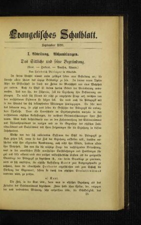 ¬Das¬ Sittliche und seine Begründung : (Kant - Herbart - Paulsen, Wundt)