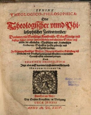 Sphinx theologico-philosophica
