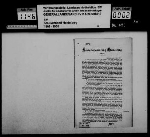 Kreisversammlung Heidelberg 1900