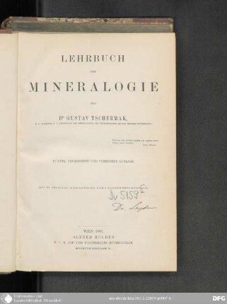 Lehrbuch der Mineralogie : mit 836 Original-Abb. u. 2 Farbendrucktaf.
