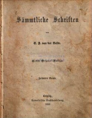 Sämmtliche Schriften, 10