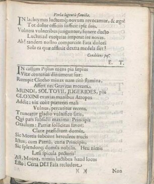 Verba lugentis familiæ