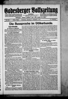 Godesberger Volkszeitung. 1913-1933