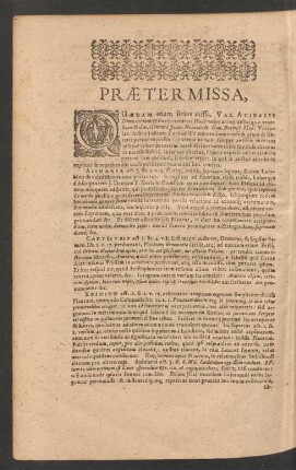Praetermissa