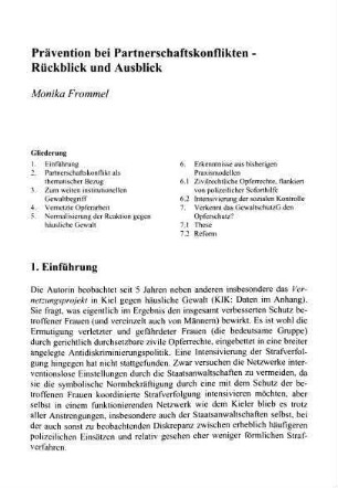 299-326, Prävention bei Partnerschaftskonflikten - Rückblick und Ausblick