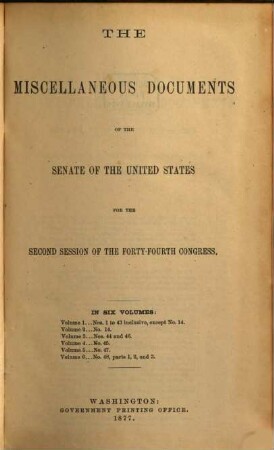 Senate documents. [290.] 1876/77, Vol. 3 = Congress 44, Sess. 2