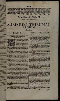 Quæstionum Super causis Anno 1653 [...]