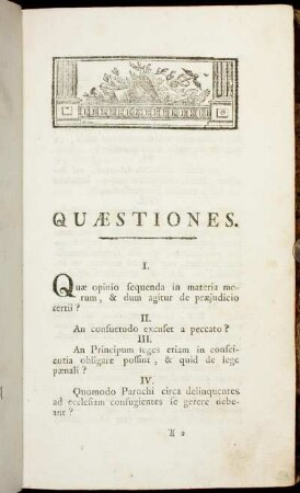 Quæstiones.
