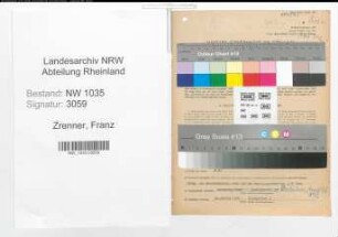 Entnazifizierung Franz Zrenner , geb. 08.01.1914 (Ingenieur)