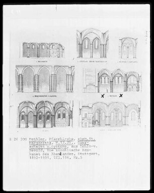 Methler, Pfarrkirche, ehemals Sankt Margaretha, Querschnitt und Systeme