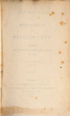 Memoirs of the private and public life of William Penn : in two volumes. 2