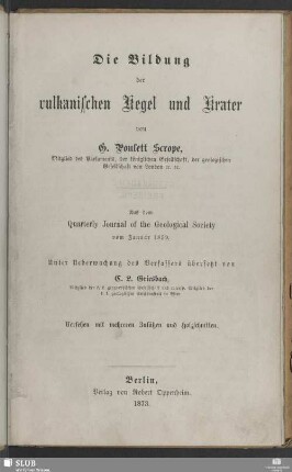 Die Bildung der vulkanischen Kegel und Krater