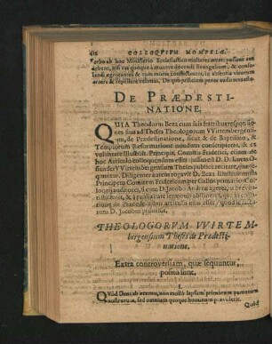 De Praedestinatione.