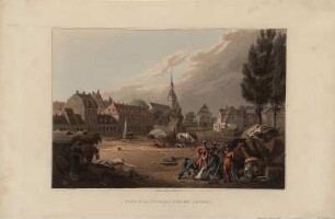 Ansicht von Grimma, kolor. Aquatintast., 1815 : View of the Grimma suburb, Leipsic / publish'd by R. Bowyer . - [London] : R. Bowyer , 1815. - 1 Kunstbl. : kolor. Aquatintast. ; 32 x 22 cm