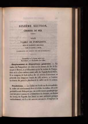 Sixieme Section. Chemins de fer.