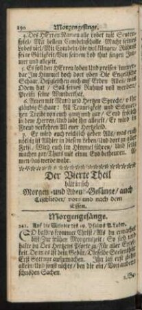 Morgengesänge. 241. - 253.