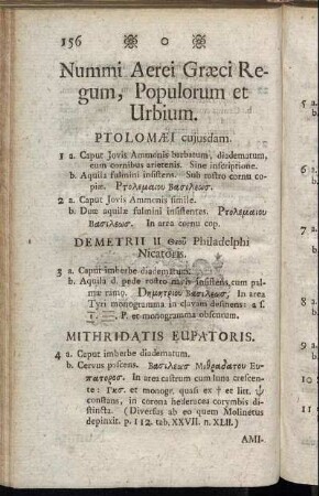 Nummi Aerei Græci Regum, Populorum et Urbium.