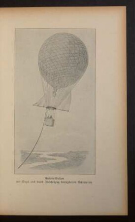 Tafel: Andrée-Ballon mit Segel und [...].