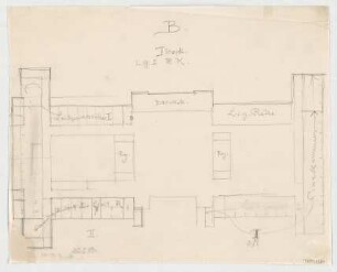 Thiersch, Friedrich von; München; Justizpalast - Grundriss 1. OG