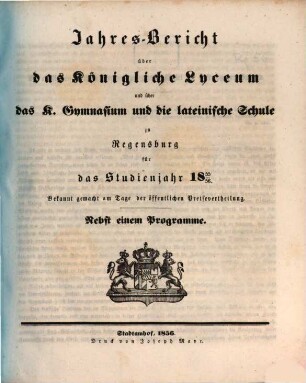 Jahres-Bericht. 1855/56