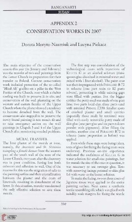19: Appendix 2 : conservation Works in 2007