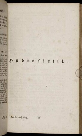 Hydrostatik.