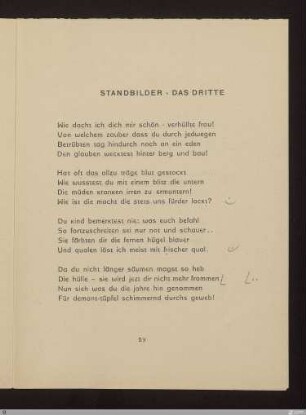 Standbilder. Das Dritte : [SW V: keine Sigle]; [SW V, S. 55/116]