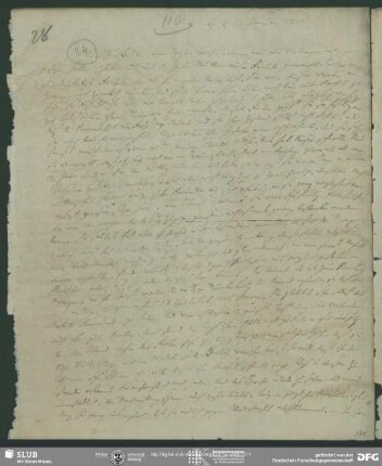 Eigenh. Brief von Johann Carl Fürchtegott Schlegel an August Wilhelm von Schlegel, Hannover, 23.01.1811