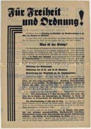 Sonderdruck der Deutschen Staatspartei zur Reichstagswahl am 31. Juli 1932
