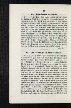 ¬Der¬ Unterricht in Waisenhäusern