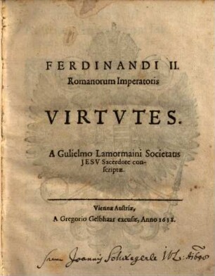 Ferdinandi II. Romanorum Imperatoris Virtvtes