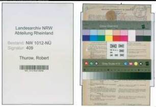 Entnazifizierung Robert Thurow , geb. 03.08.1906 (Verw.Angest.)