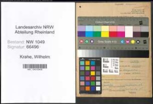 Entnazifizierung Wilhelm Krahe , geb. 27.01.1917 (Postassistent)
