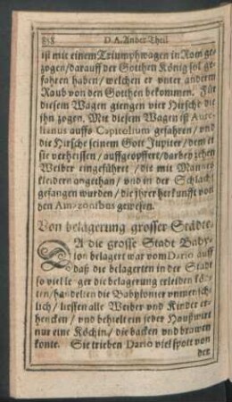 Von belägerung grosser Städte.