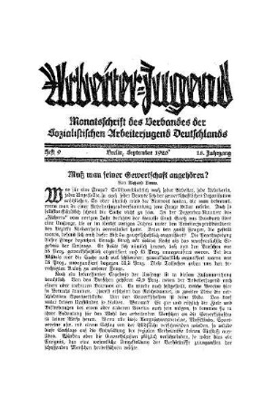 Muß man seiner Gewerkschaft angehören?