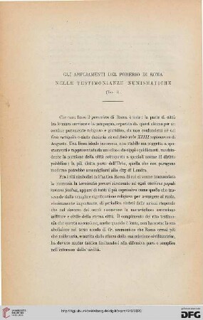 47.1919: Gli ampliamenti del pomerio di Roma nelle testimonianze numismatiche