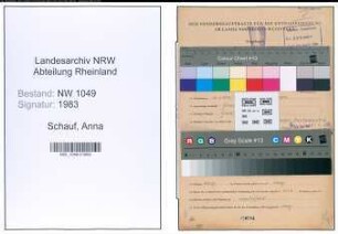 Entnazifizierung Anna Schauf , geb. 12.01.1922 ()