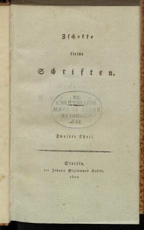 2: Kleine Schriften. Zweiter Theil