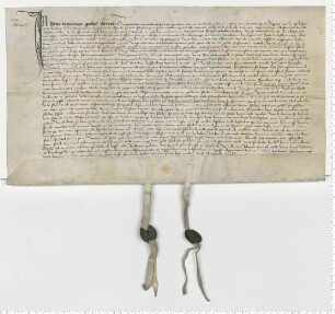 Testament des Bürgers Hans Holstenlande, besiegelt durch die Ratsmannen Doring und Kruse.