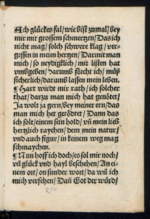 ACh glückes fal/ wie bist zumal/