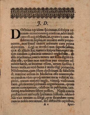 Dissertatio De Spiritu Hominis Vitali