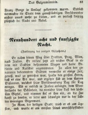 Neunhundert acht und funfzigste Nacht