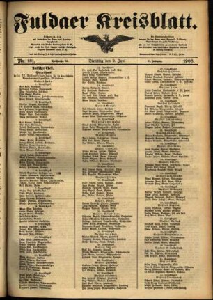 Ausgabe vom Dienstag, den 09. Juni 1908.