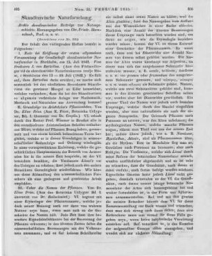Archiv skandinavischer Beiträge zur Naturgeschichte. Hrsg. v. C. F. Hornschuch. T. 1. H. 1. Greifswald: Koch 1845 (Beschluss von Nr. 50)