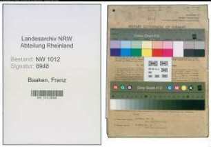 Entnazifizierung Franz Baaken , geb. 13.11.1904 (Buergermeister)