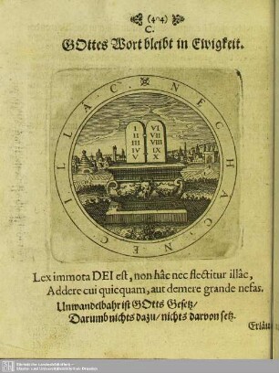 C. Gottes Wort bleibt bin Ewigkeit