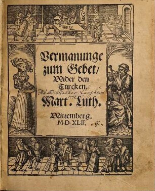 Vermanunge zum Gebet Wider den Türcken
