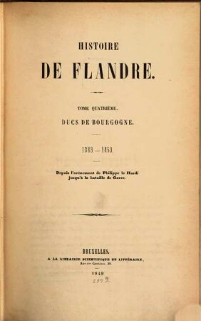 Histoire de Flandre, 4. Ducs de Bourgogne 1383-1453