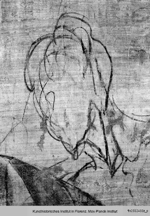 Wandzeichnungen an der Südwand: Figurenstudien : Matthäus und der Engel
